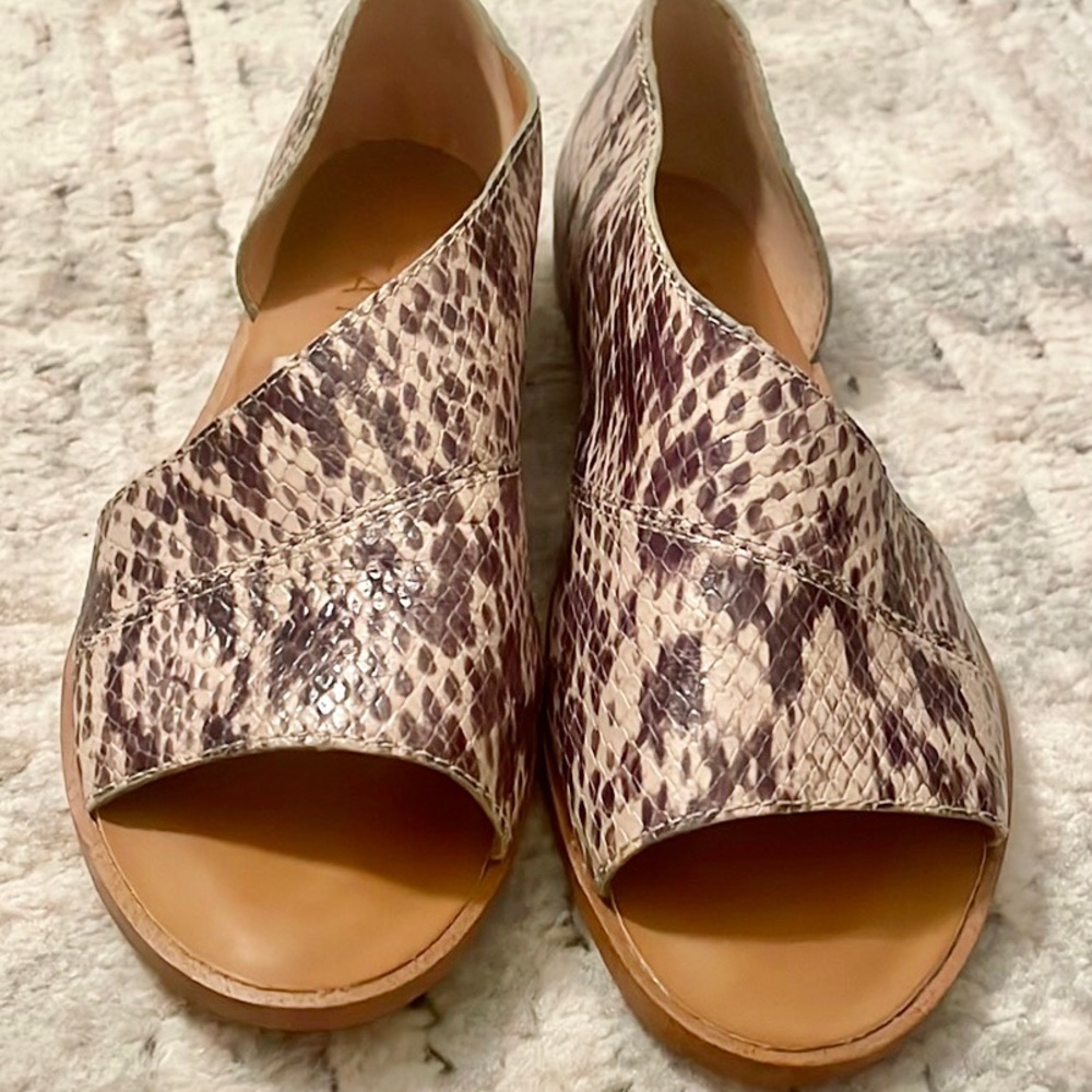 1.State Snake print sandals!